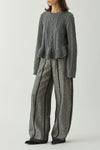 SWAYING/KNIT Crease Cocoon Wide Leg Pants SW22AW3B28 Grey PS51